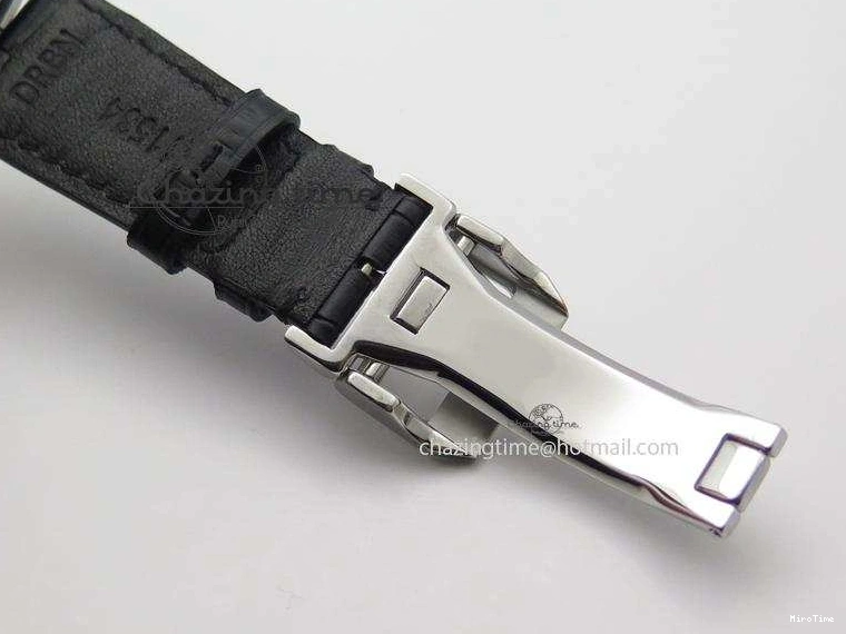 MIROTIME 0428 Portuguese Tourbillon Power Reserve Moonphase SS Black Dial Gold Numbers On Black Leather Strap RelaxedFit 7320